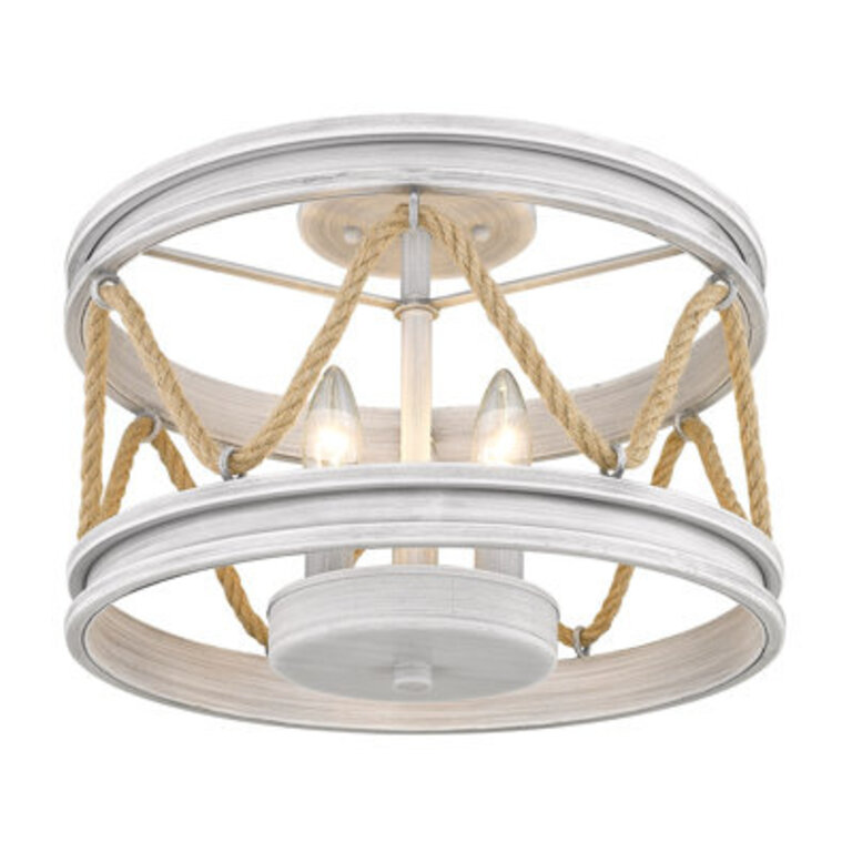 Laufer 3 -Light 14.75" Semi Flush Mount Finish: Gray Driftwood