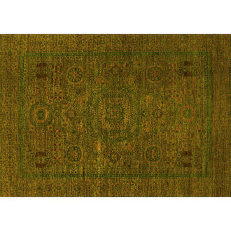 Oriental Machine Made Area Rug in Yellow/Green Rug Size: Rectangle 5' x 7'