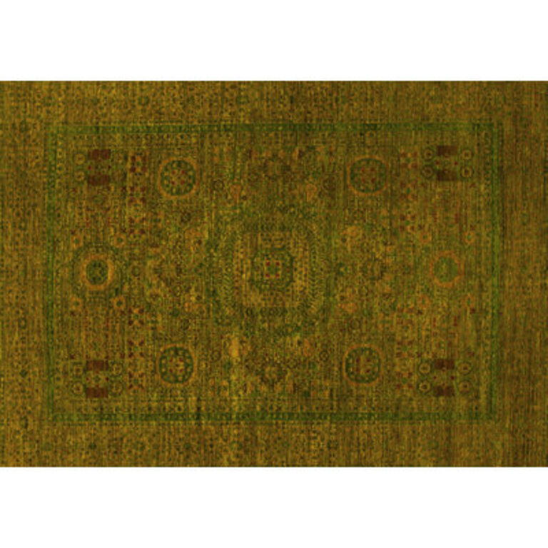 Oriental Machine Made Area Rug in Yellow/Green Rug Size: Rectangle 5' x 7'