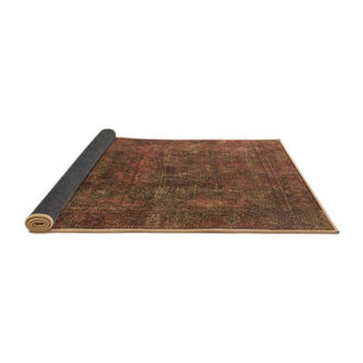 Oriental Machine Woven Wool/Polyester Area Rug in Brown/Red/Black Rug Size: Square 7'