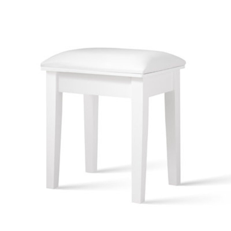 Vanity Stool Color: White