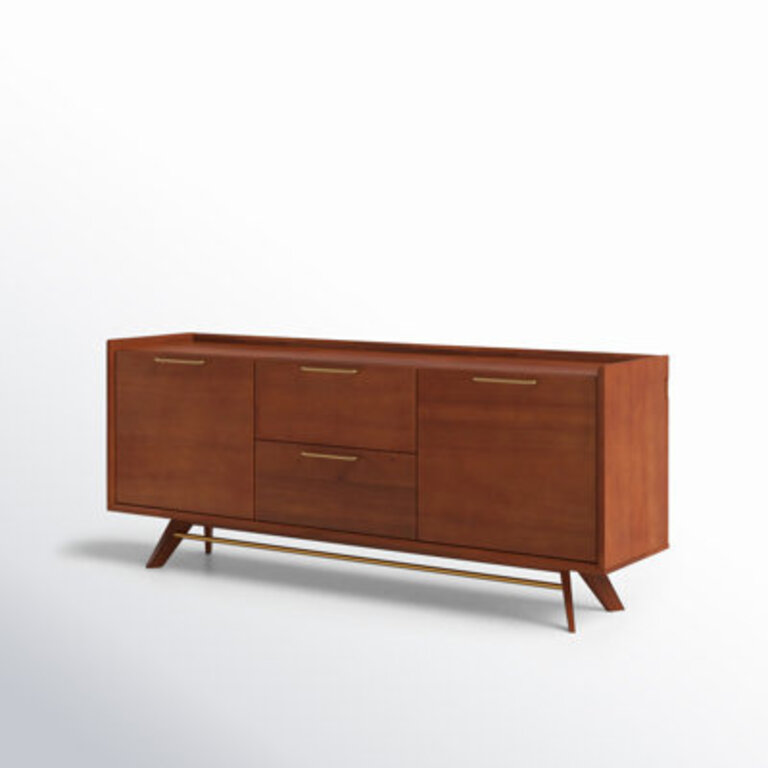 Walter 71" Wide 2 Drawer Sideboard Color: Walnut
