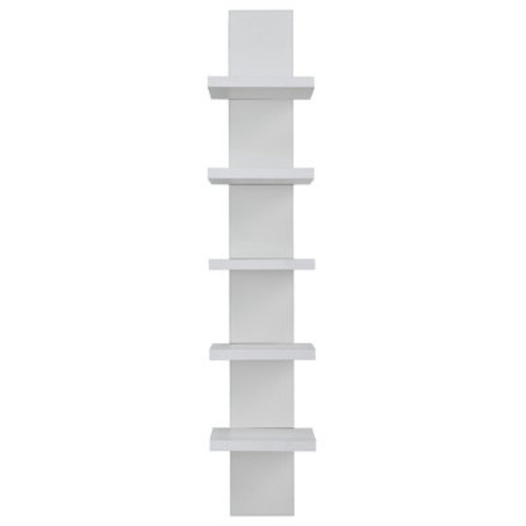 Wyaconda 5 Tier Column Wall Shelf Finish: White
