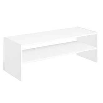 Stackable 6 Pair Shoe Storage Bench 2 Shelf Unit Finish: White