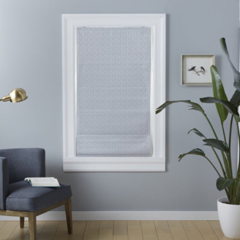 Exclusive Home Esme Total Blackout Roman Shade Color: Silver, Blind Size: 31" W x 64"L