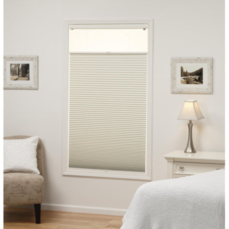 Sheba Top Down Bottom Up Blackout Cellular Shade Blind Size: 28.5" W x 64"L, Finish: Cream-White