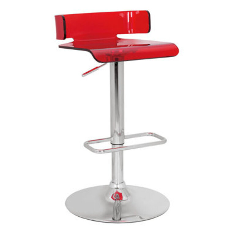 Kail Swivel Adjustable Height Bar Stool Finish: Red