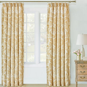 Sabelle Pinch Pleat Damask Room Darkening Thermal Pinch Pleat Single Curtain Panel Size per Panel: 20" W x 108" L