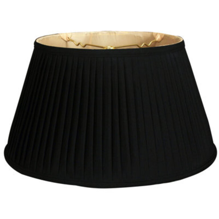 Silk/Shantung Empire Lamp Shade ( Spider ) Color: Black/Gold, Size: 9.5" H x 17" W x 17" D