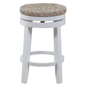 Temima Swivel 25.75'' Counter Stool Color: White (Set of 2)