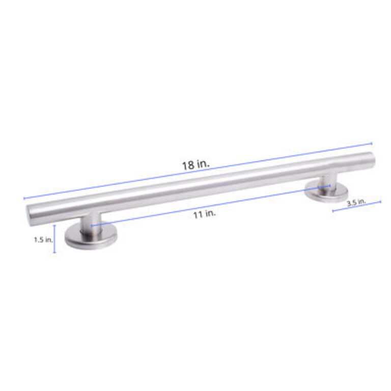 Splash Plateau Grab Bar Size: 18" W, Finish: Satin Stainless