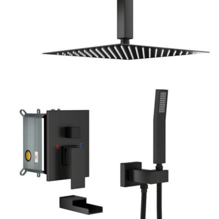 Luxury Rain Dual Shower Head Finish: Oil Rubbed Bronze