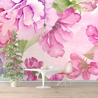 Bright-Coloured Flowers Size: 100" W x 144" L