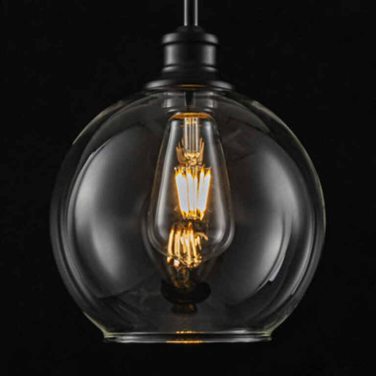 Concordia 1 - Light Single Bulb Pendant with Wrought Iron Accents