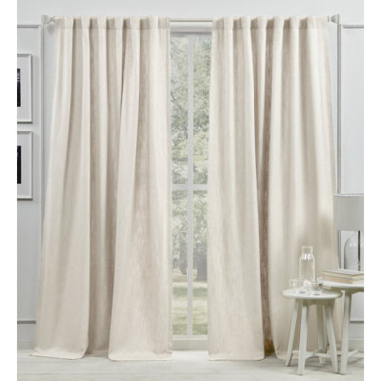 Lauren Ralph Lauren Vienna Light Filtering with Lining Back Tab/Rod Pocket Curtain Panel Curtain Color: Ivory, Size per Panel: 54" x 108"