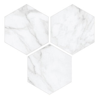 6" x 7" Stone Composite Peel & Stick Mosaic Tile Color: White