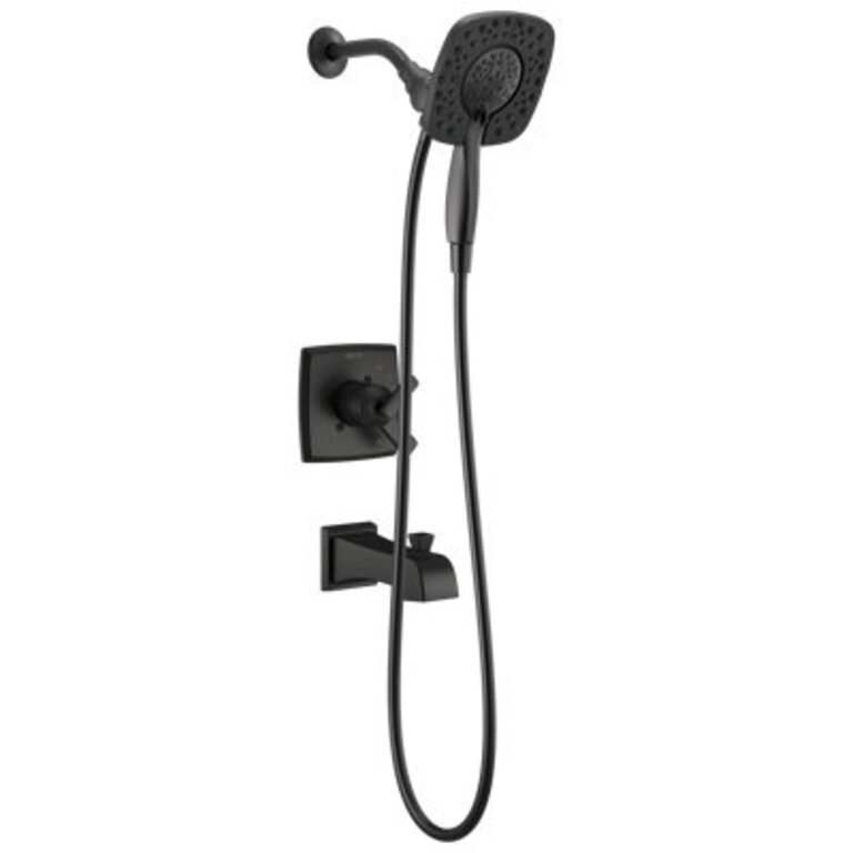 Ashlyn 17 Series Dual-Function Tub Shower Faucet Set, In2ition Shower Handle Trim Kit Finish: Matte Black