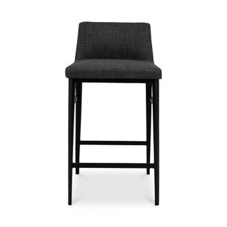 Brandi Bar & Counter Stool Seat Height: Counter Stool (25.5” Seat Height), Upholstery: Gray Polyester