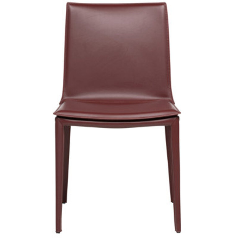 Leather Dining Chair Upholstery Color: Wine Red