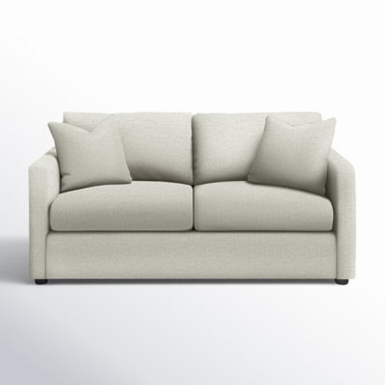 Godwin 67'' Upholstered Sleeper Sofa Fabric: Drusky Moonglow Sustain® Basketweave