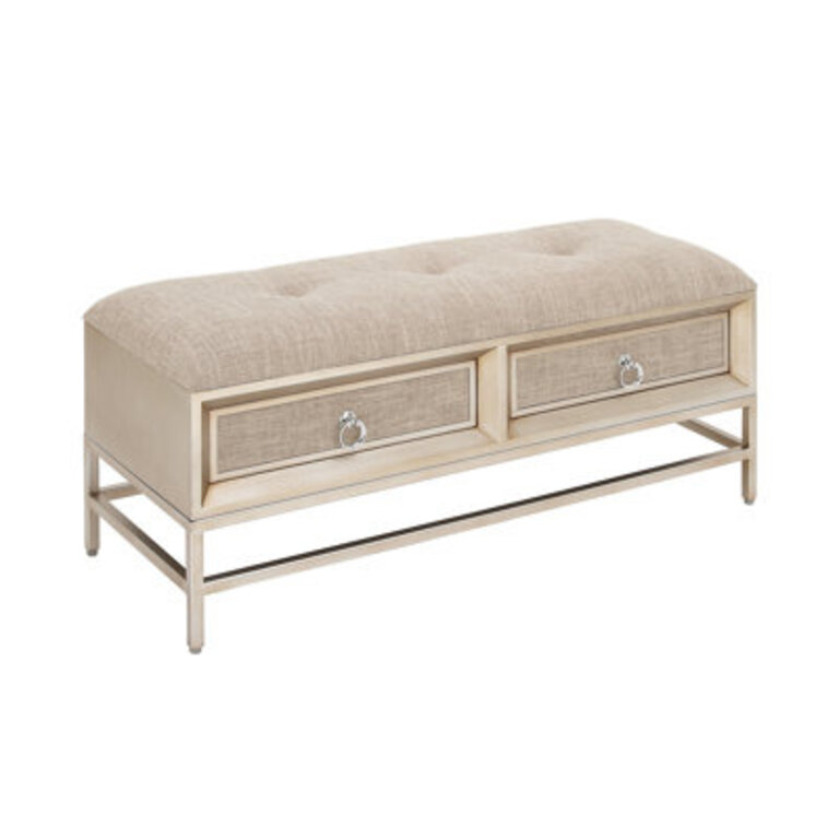 Fischer Upholstered Storage Bench Color: Beige