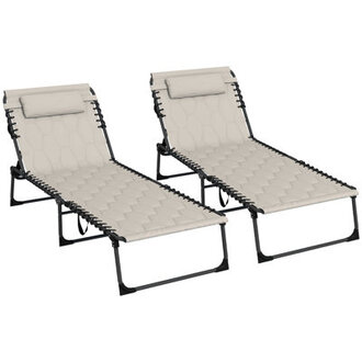 Vincenza Outdoor Metal Chaise Lounge - Set of 2 Cushion Color: White