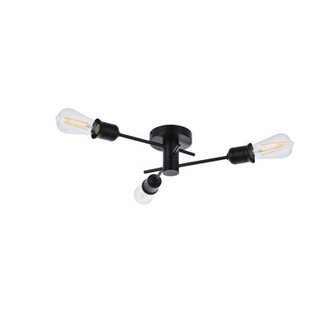 Mondale 3 - Light 18" Semi Flush Mount Fixture Finish: Black