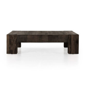 Trumann 4 Legs Coffee Table Top Color: Ebony Rustic Wormwood Oak