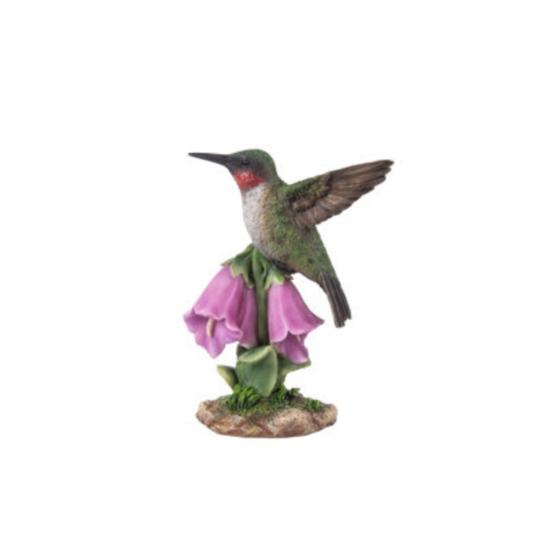 Hummingbird on Foxglove Statue