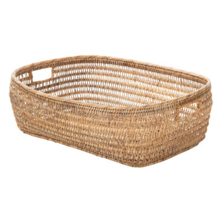 Open Weave Storage Rattan Basket