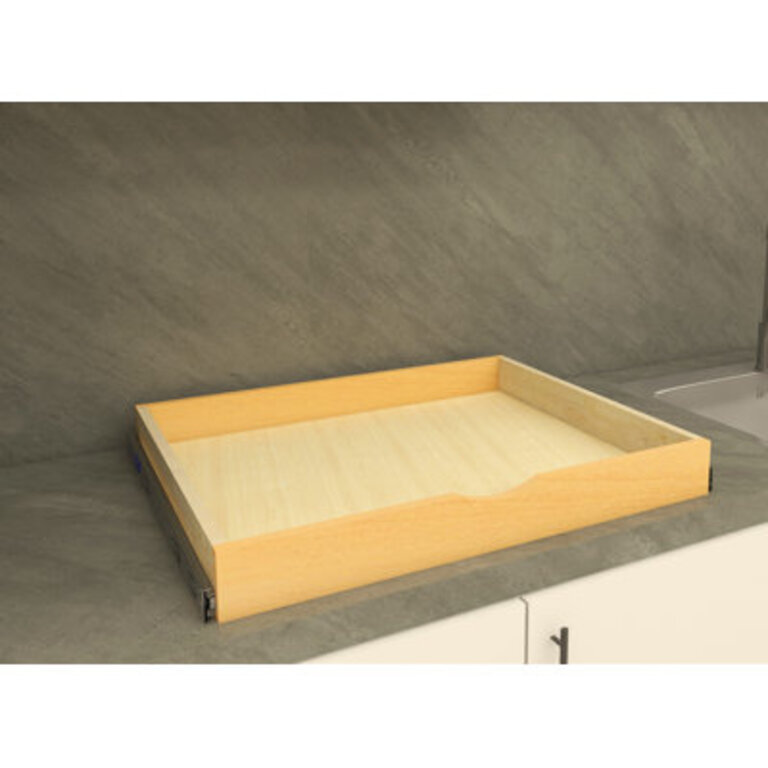 Pull Out Drawer Solid Wood Dovetail Joints Roll Out Shelves Slide Out Pantry Shelves - DIY Daiona Size: 3" H x 27" W x 21" D