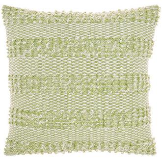 Square Cotton Pillow Cover & Insert Color: Green