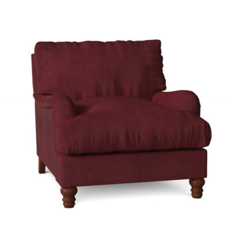 Walters Upholstered Armchair Fabric: Topsider Navy Twill