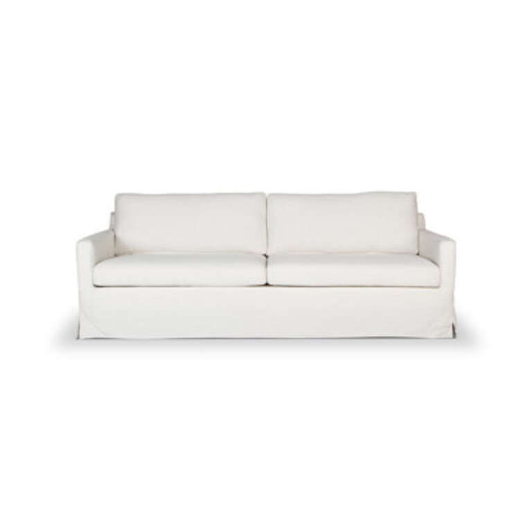 Neruda 86'' Slipcovered Sofa Fabric: Diego Cream Performance Plainweave