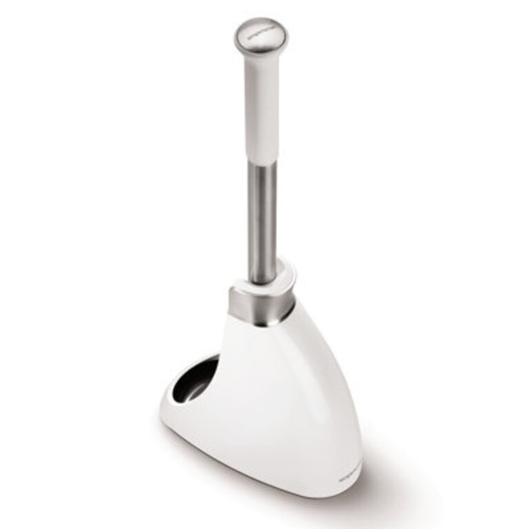 Simplehuman Toilet Brush with Caddy, Stainless Steel Color: White
