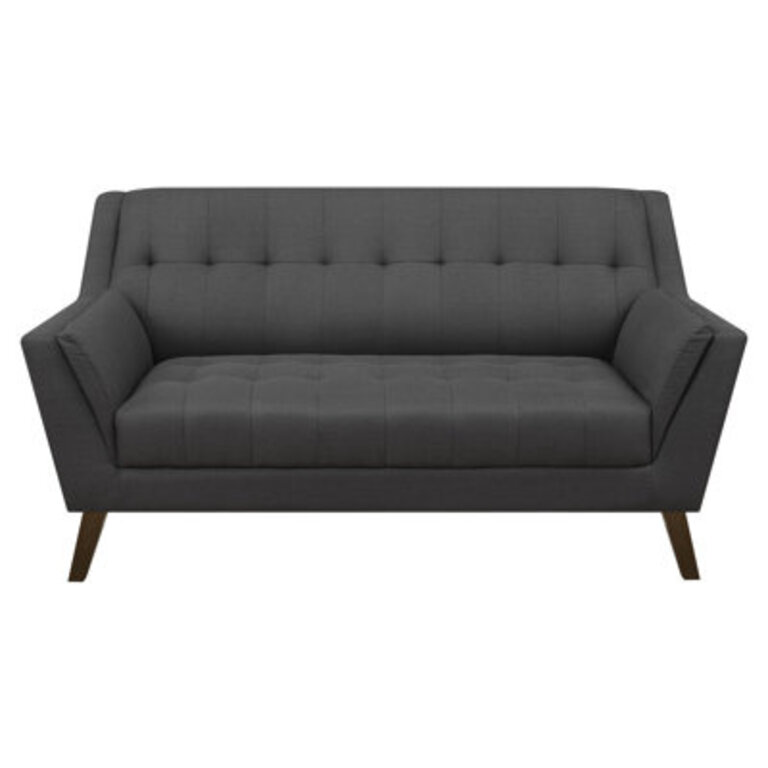 Meghan 65.3" Flared Arm Loveseat Upholstery Color: Charcoal