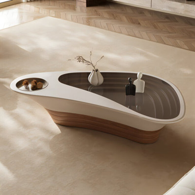 No Assembly Required Uniquely Designed Abyssal Vortex Shaped Coffee Table