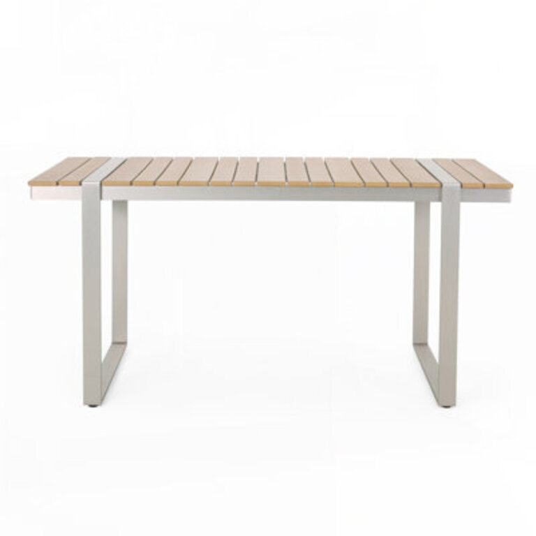 Outdoor Dining Table Color: Silver/Natural