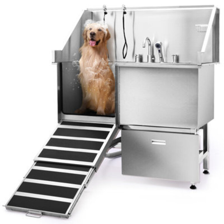 50” Pet Grooming Tub Professional Dog Bathing Station