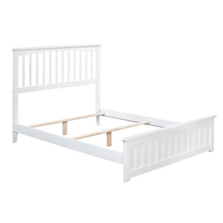 Brunelle Solid Wood Standard Bed Color: White, Size: Queen