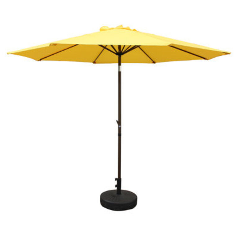Patson 9' Market Umbrella Color: Yellow, Size: 94" H x 107" W x 107" D
