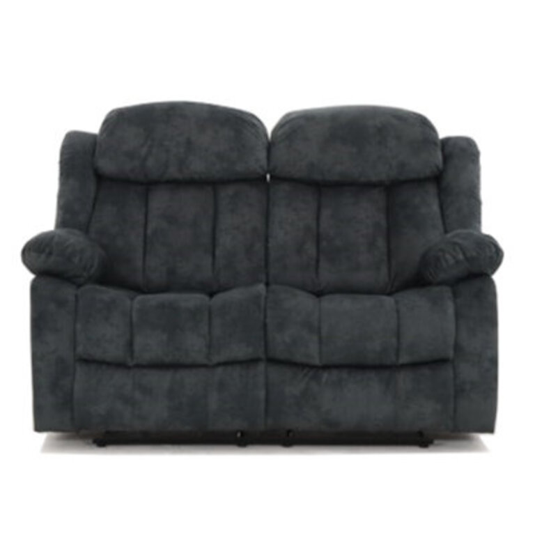 62'' Microsuede Manual Reclining Loveseat , 2-Seater Recliner Sofa Couch with Skin Friendly Upholstery Upholstery Color: Greenish Gray