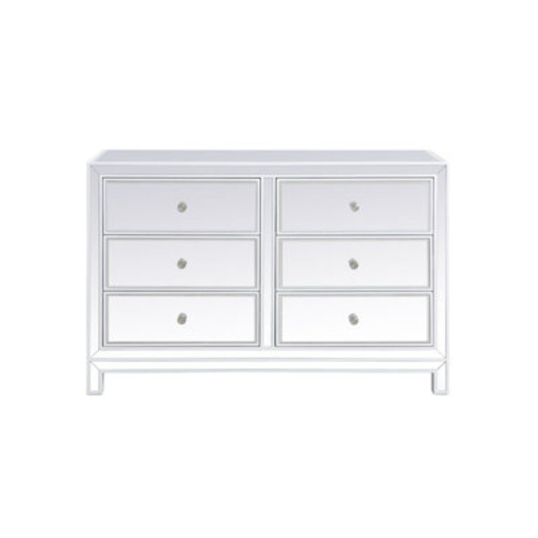 Fairgrove 6 Drawer 48'' W Double Dresser Color: White