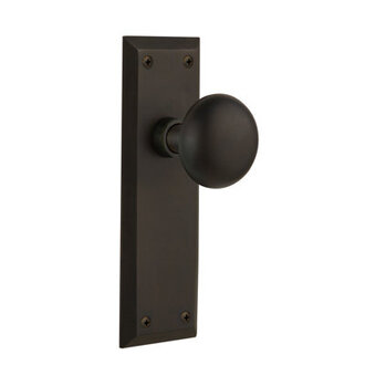New York Single Dummy Door Knob Finish: Oil-Rubbed Bronze