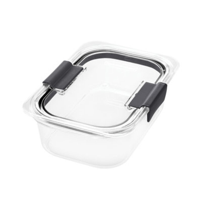 Rubbermaid Brilliance Food Storage Containers, BPA-Free Plastic, Medium, 3.2 Cup, 5 Pack, Clear