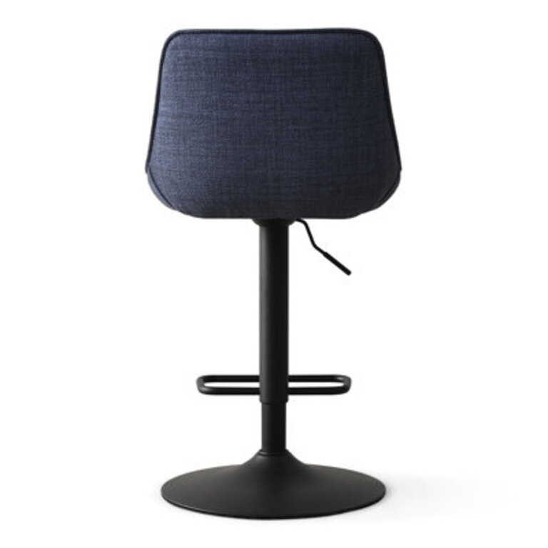 Dhyani Swivel Adjustable Height Bar Stool Upholstery: Blue