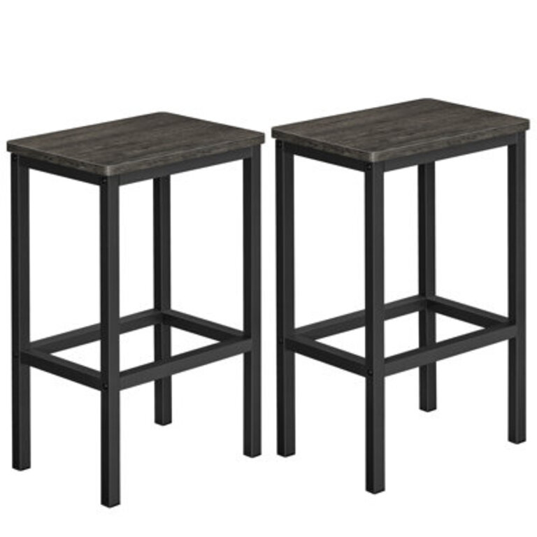 Wynnewood 25.6" Counter Stool Color: Charcoal Gray/Black
