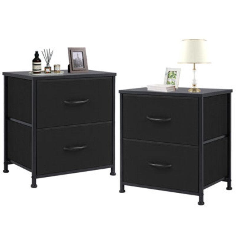 2-Drawer Storage Chest Color: Black