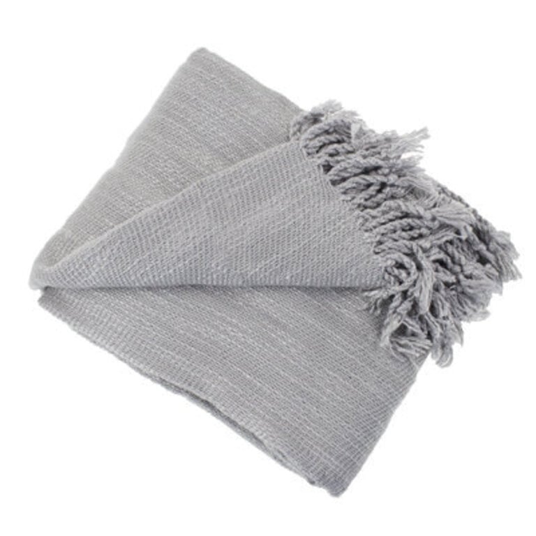 Chunky Yarn Throw Color: Gray