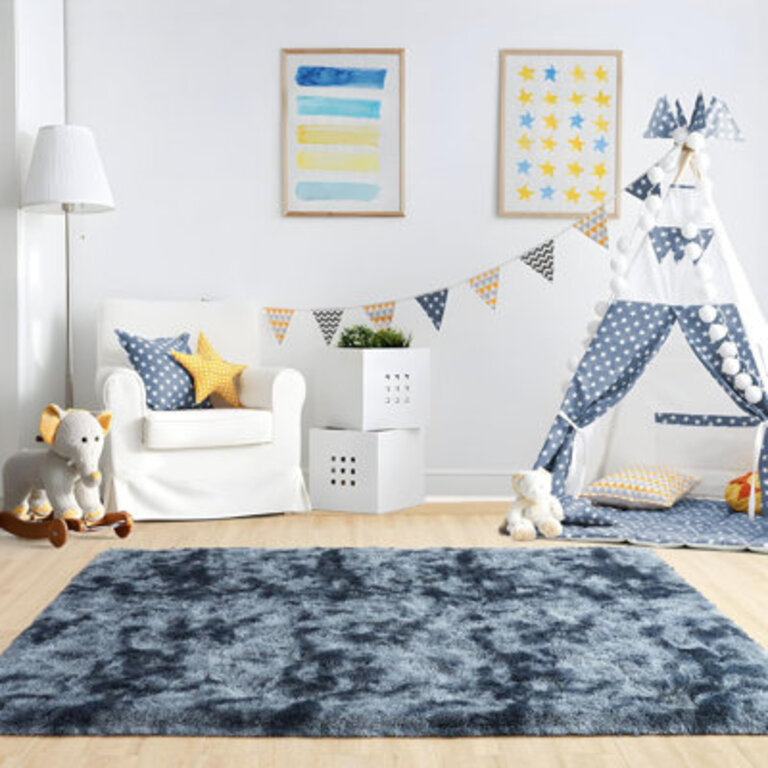 Shahen Shag Blue Area Rug Rug Size: Rectangle 6' x 9'